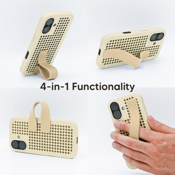Callbuddy Hoesje met Strap Apple iPhone 17 - Sand Glow