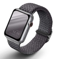 Uniq Aspen Braided bandje Apple Watch Series 1 t/m 11 / SE / Ultra (44/45/46/49 mm) - Granite Grey