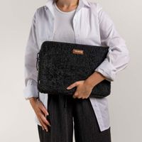 Selencia Teddy Laptop hoes 15-16 inch - Laptopsleeve - Black