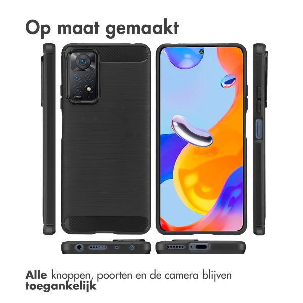 imoshion Brushed Backcover Xiaomi Redmi Note 11 Pro - Zwart