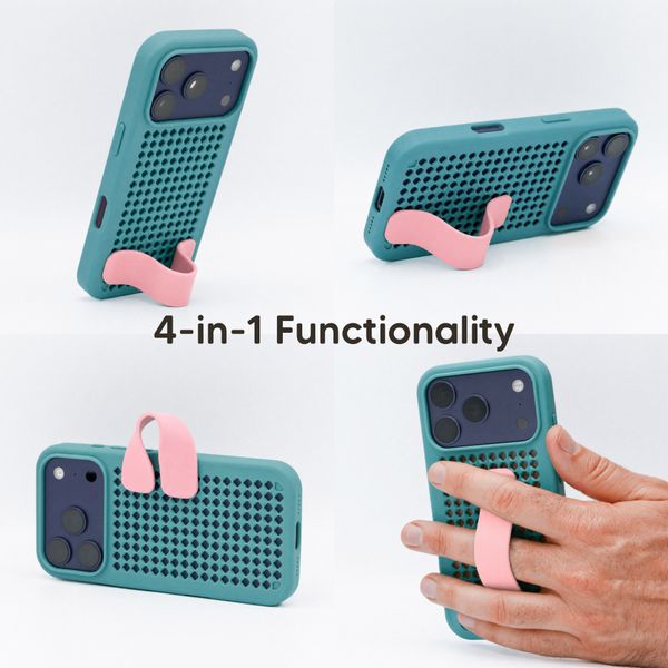 Callbuddy Hoesje met Strap Apple iPhone 17 Pro - Miami Vice