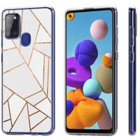 imoshion Design hoesje Samsung Galaxy A21s - Grafisch Koper / Wit