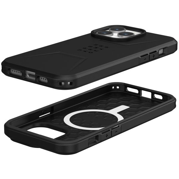 UAG Civilian Backcover MagSafe Apple iPhone 15 Pro Max - Zwart