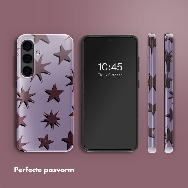 Selencia Vivid Tough Backcover Samsung Galaxy S24 - Stars Plum Lilac