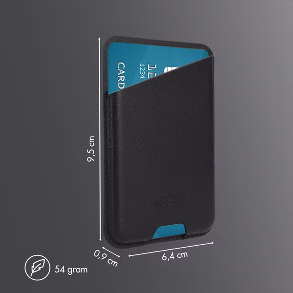Accezz Magnetische Leren Kaarthouder - Geschikt voor Apple Find My - Onyx Black