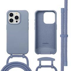 imoshion Color Backcover met afneembaar koord MagSafe Apple iPhone 15 Pro Max - Ash Blue