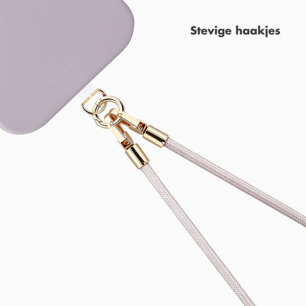 Selencia Universeel Telefoonkoord met 2 haken - verstelbaar - Muted Mauve