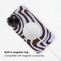 Selencia Vivid Back Cover with MagSafe Apple iPhone 14 - Dream Swirl Chocolate