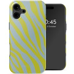 Selencia Vivid Backcover met MagSafe Apple iPhone 16 - Zebra Winter Sky Titanium Yellow