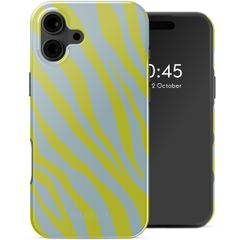 Selencia Vivid Backcover met MagSafe iPhone 16 - Zebra Winter Sky Titanium Yellow