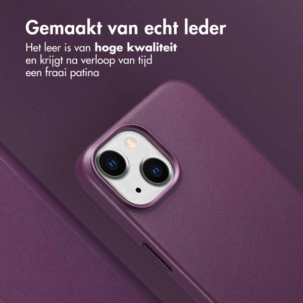 Accezz Leather Bookcase 2-in-1 met MagSafe iPhone 14 - Heath Purple