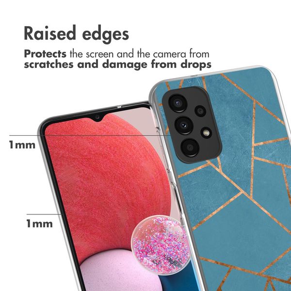 imoshion Design hoesje Samsung Galaxy A13 (4G) - Grafisch Koper / Blauw