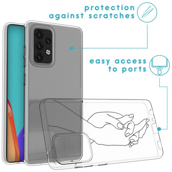 imoshion Design hoesje Samsung Galaxy A52(s) (5G/4G) - Hand - Transparant