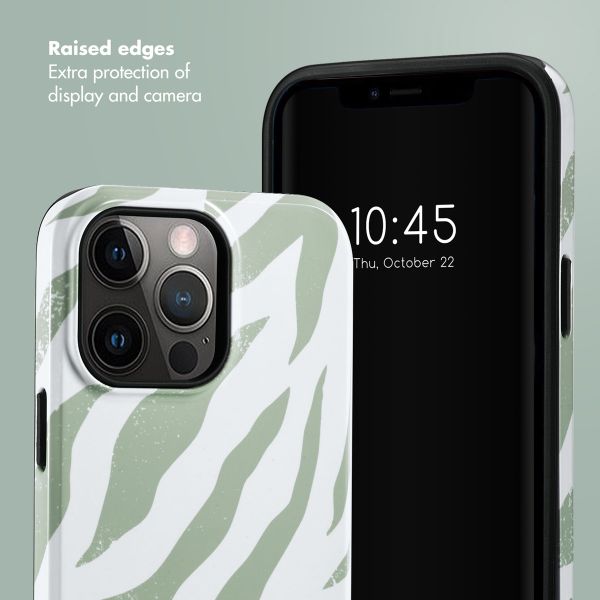 Selencia Vivid Back Cover Apple iPhone 14 Pro Max - Colourful Zebra Sage Green