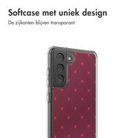 imoshion Design hoesje Samsung Galaxy S21 FE - Crush Check Coral Dust