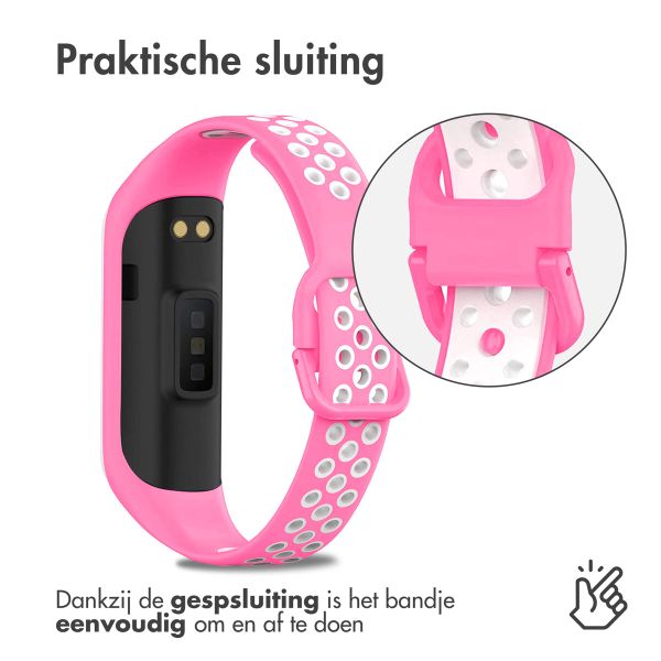 imoshion Siliconen sport bandje Samsung Galaxy Fit 2 - Roze / Wit