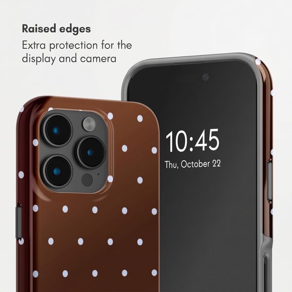 Selencia Vivid Back Cover with MagSafe Apple iPhone 15 Pro - Happy Dots Chocolate