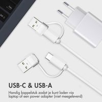 imoshion Oplaadkabel Apple Watch USB-C en USB-A - 2 meter - Wit