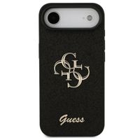 Guess 4G Metal Logo Glitter Backcover Apple iPhone Air - Zwart