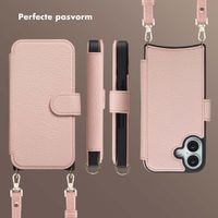 Selencia Riva Bookcase met MagSafe en Koord Apple iPhone 17 - Old Pink