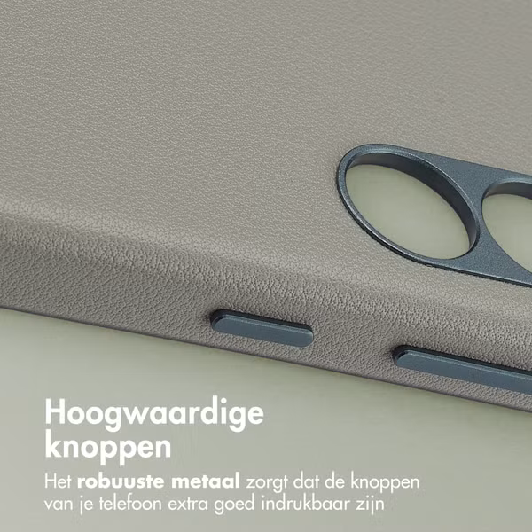 Accezz MagSafe Leather Backcover Samsung Galaxy S25 - Light Grey