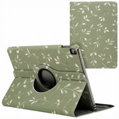 imoshion 360° Draaibare Design Bookcase Apple iPad 9 (2021) 10.2 inch / iPad 8 (2020) 10.2 inch / iPad 7 (2019) 10.2 inch - Green Flowers