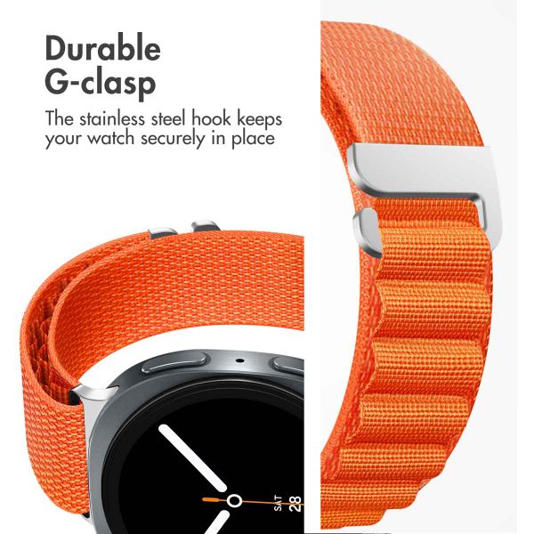 imoshion Nylon Alpine Band Samsung Galaxy Watch 9 (40/44mm) / Watch 8 (40/44mm) / Classic (46mm) - Orange