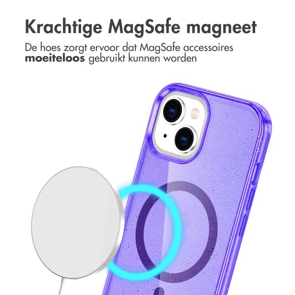 imoshion Sparkle Backcover met MagSafe iPhone 15 - Paars