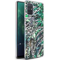 imoshion Design hoesje Galaxy A71 - Jungle - Wit / Zwart / Groen