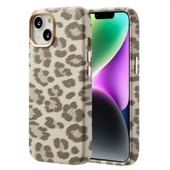 Selencia Sabi Case Panther Print with MagSafe Apple iPhone 14 - Soft Ivory