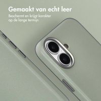 Accezz MagSafe Leather Backcover Apple iPhone 16 - Light Grey