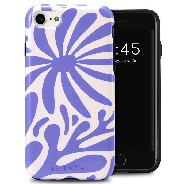 Selencia Vivid Tough Backcover iPhone SE (2022 / 2020) / 8 / 7 / 6(s) - Modern Bloom Sapphire Blue