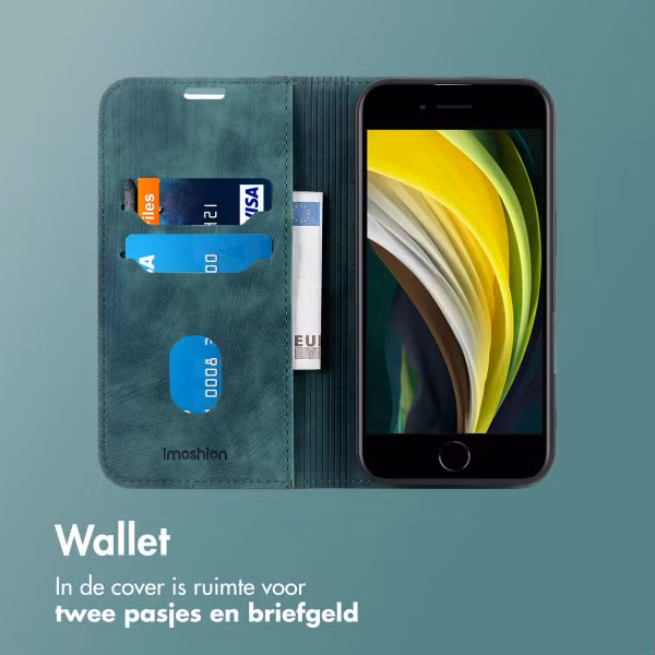 imoshion Slim Bookcase Apple iPhone SE (2022 / 2020) / 8 / 7 / 6(s) - Groen