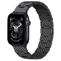 Pitaka Carbon Fiber bandje Apple Watch | 44/45/46/49 mm - Retro Carbon Black
