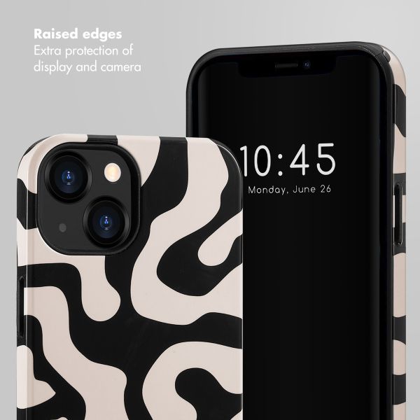 Selencia Vivid Back Cover Apple iPhone 13 - Art Wave Black