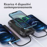 imoshion Solar Powerbank 30.000 mAh - Draadloze powerbank op zonne-energie - Quick Charge en Power Delivery - Zwart