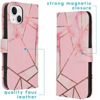 imoshion Design Softcase Bookcase iPhone 14 - Pink Graphic