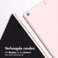 Accezz Smart Silicone Bookcase Apple iPad 9 (2021) 10.2 inch / iPad 8 (2020) 10.2 inch / iPad 7 (2019) 10.2 inch - Roze
