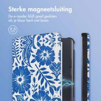 imoshion Design Slim Hard Case Sleepcover met stand Kobo Libra Colour - Flower Tile