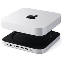 Satechi Aluminum Mac Mini/Mac Studio Stand Hub - Met SSD sleuf - Zilver