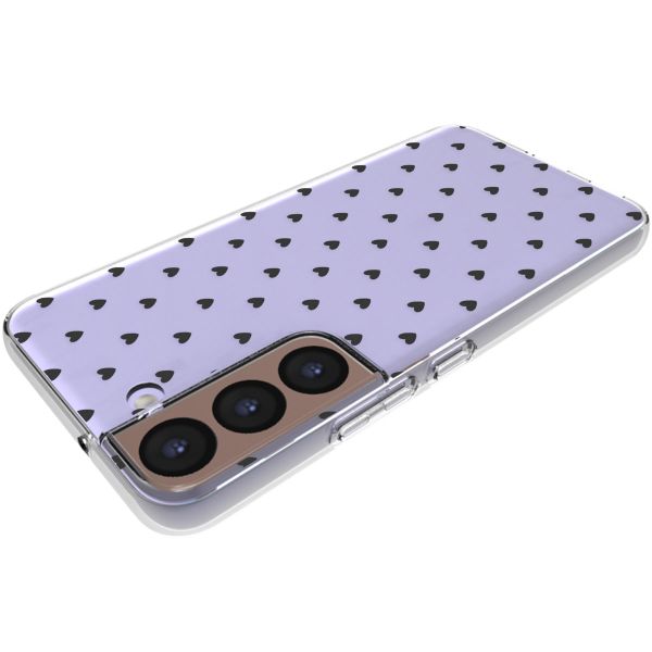 imoshion Design hoesje Samsung Galaxy S22 - Hartjes - Zwart