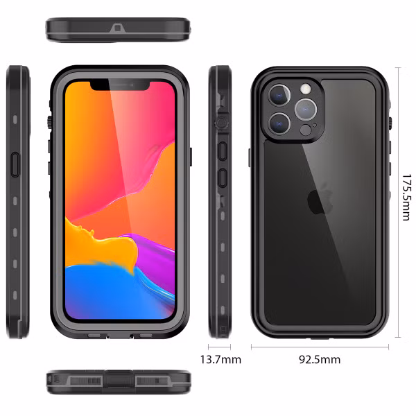 Redpepper Dot Plus Waterproof Backcover Apple iPhone 13 Pro Max - Zwart