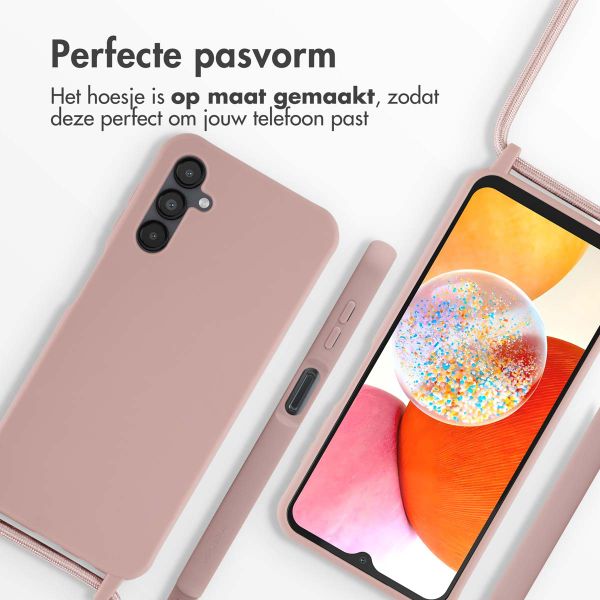 imoshion Siliconen hoesje met koord Samsung Galaxy A14 (5G) - Sand Pink