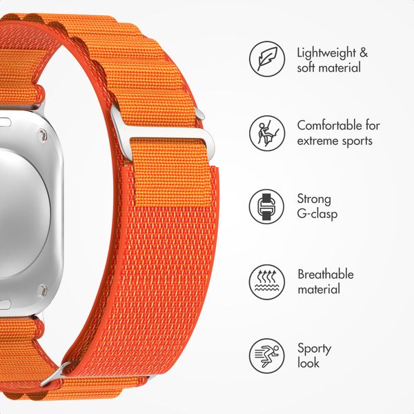 Accezz Nylon Alpine Band Apple Watch | 44/45/46/49 mm - Orange