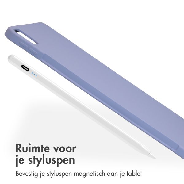 Accezz Liquid Silicone Backcover met penhouder Apple iPad Air 13 inch (2025) M3 / (2024) M2 - Lila