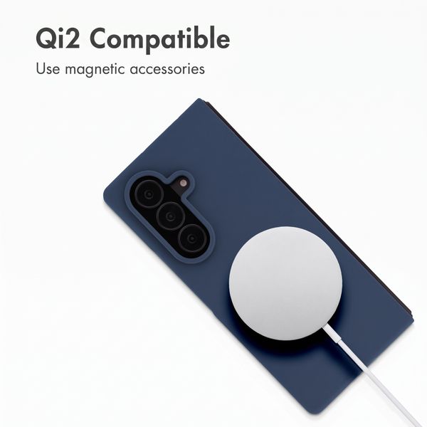 Accezz Liquid Silicone Case with MagSafe Samsung Galaxy Z Fold 8 Ultra - Dark Blue