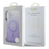 Guess MagSafe IML Glitter Gradient Case Apple iPhone 16 - Purple