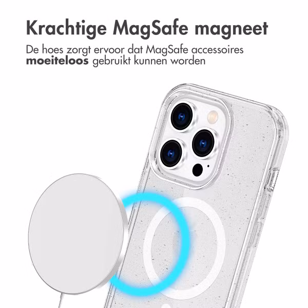 imoshion Sparkle Backcover met MagSafe Apple iPhone 14 Pro - Glitter Transparant