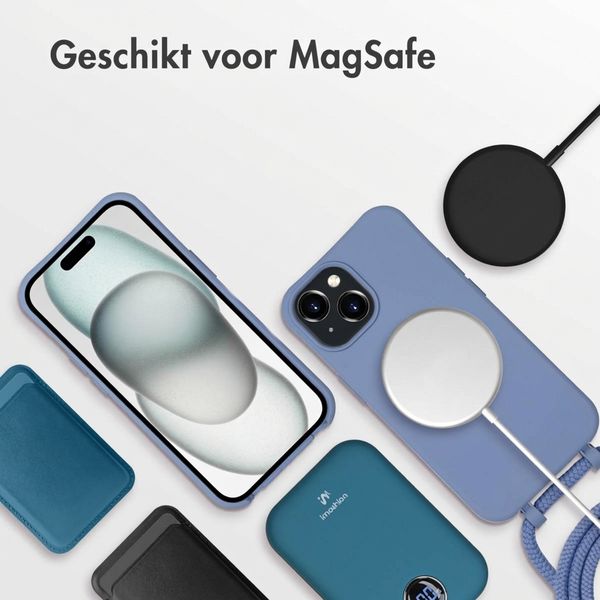 imoshion Color Backcover met afneembaar koord met MagSafe Apple iPhone 15 - Ash Blue