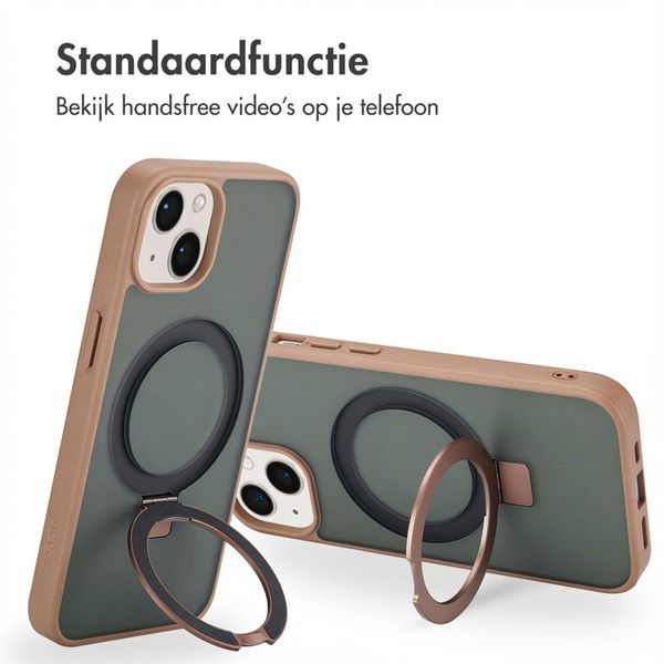 Accezz Ring Stand Backcover met MagSafe Apple iPhone 13 - Bruin